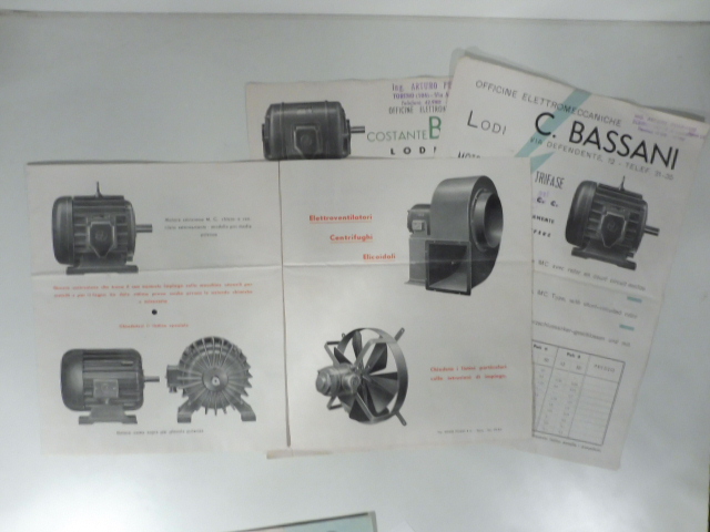 Officine elettromeccaniche C. Bassani, Lodi. Pieghevole pubblicitario